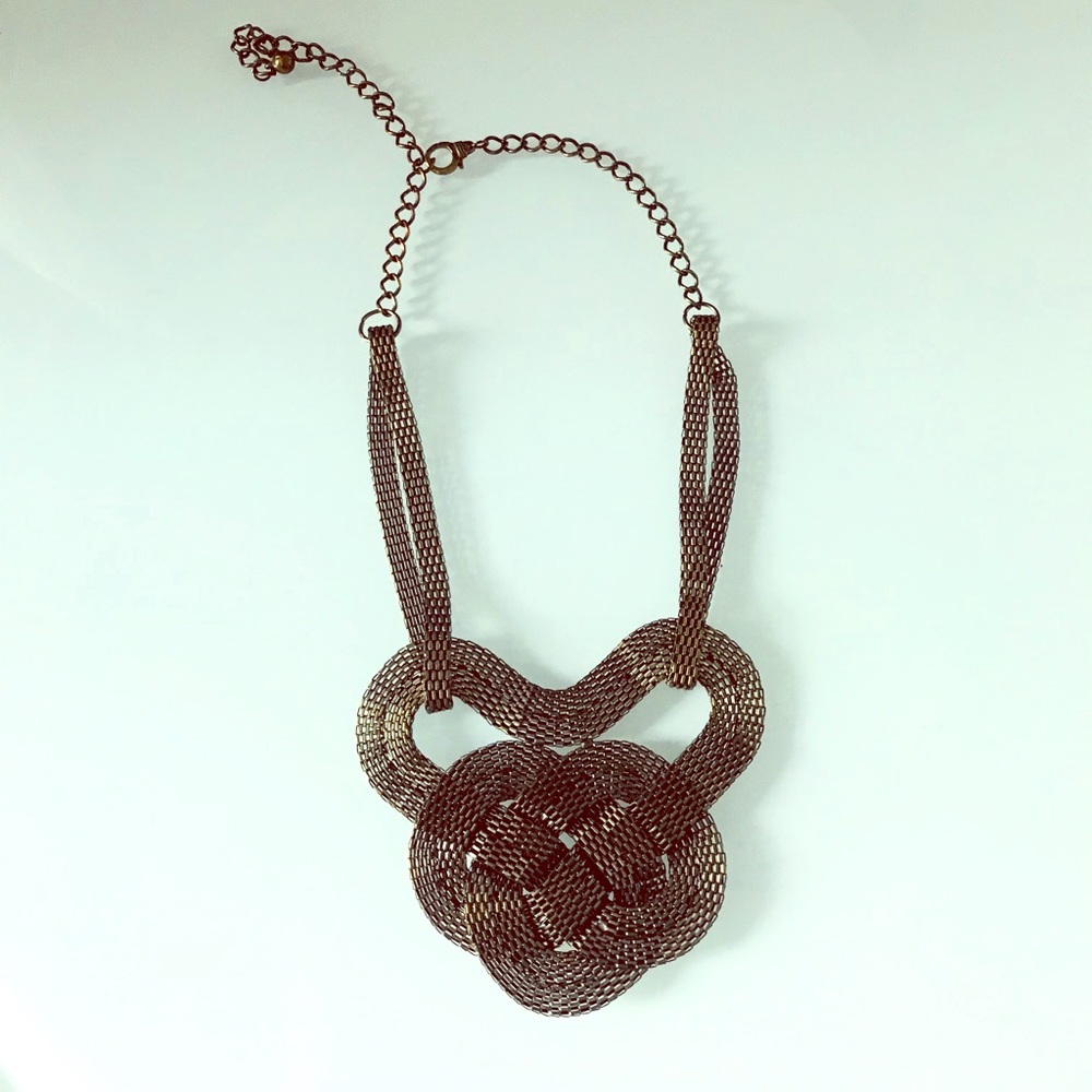 Gold statement necklace